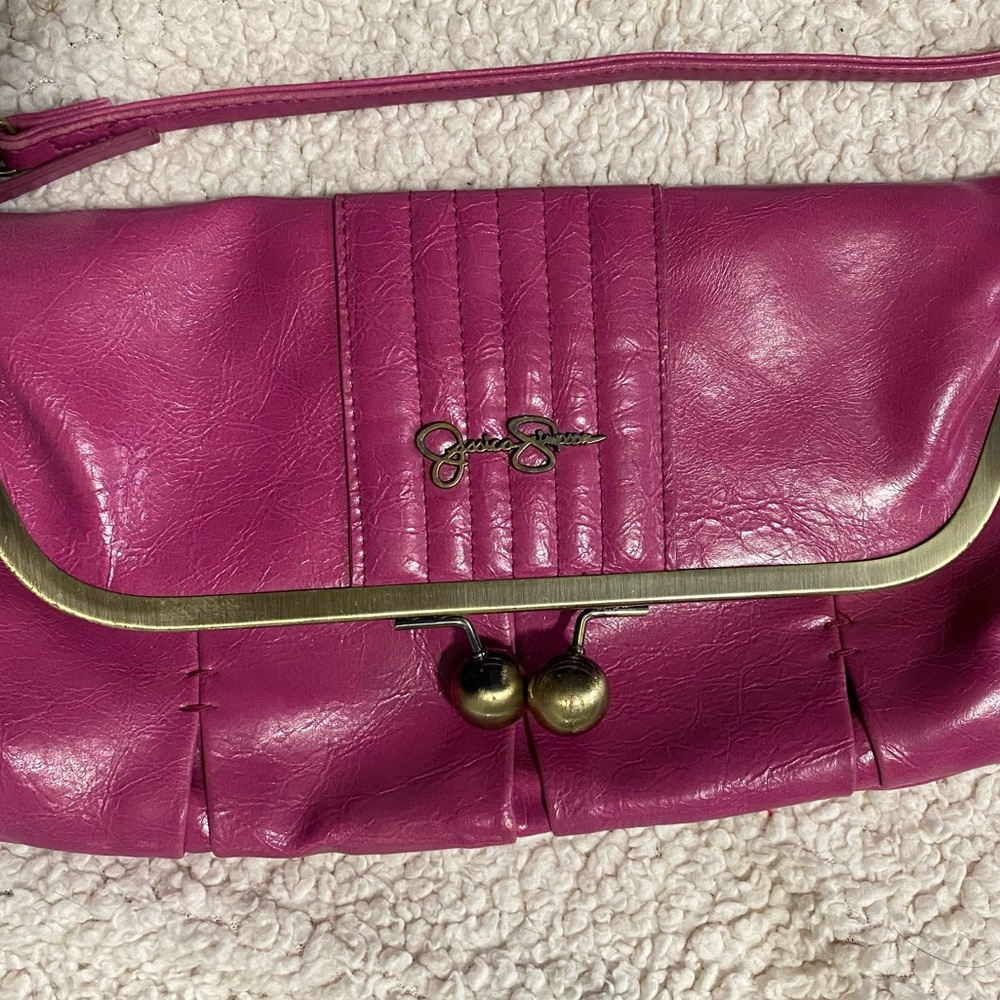 🌈Jessica Simpson Pink Fold Over Cross Body
